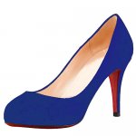 Christian Louboutin Delic 90 Crescent Toe Pump Blue CL02020