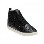 Christian Louboutin Louis Black Studded Hi-Top Sneakers Black CL