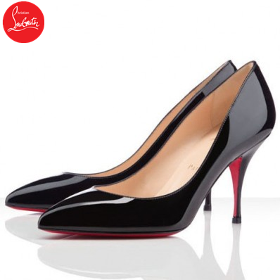 Christian Louboutin Outlet Store Pigalle Piou Piou 85mm Patent Leather Pumps Black