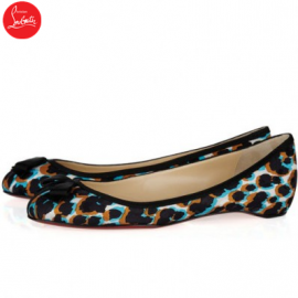 Christian Louboutin Balindono Printed Canvas And Leather Ballet Flats