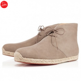 Christian Louboutin cadaques flat Mastic Suede Mens Espadrilles