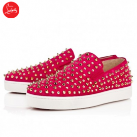 Christian Louboutin roller 1c1s woman's flat Fushia Gold Suede W