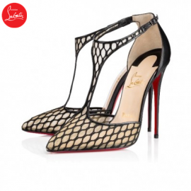 Christian Louboutin salonu Black 120mm Fishnet Womens Special Oc
