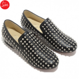 Christian Louboutin Rolling Spikes Loafers Black