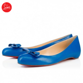 Christian Louboutin simplenodo flat Blue Leather Womens Ballerin