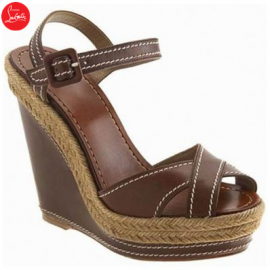 Christian Louboutin Almeria 120mm Wedges Brown