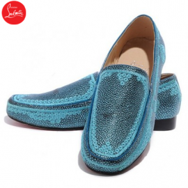 Christian Louboutin Croc Maroc Loafers Blue