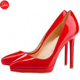 Christian Louboutin Pigalle Plato 120mm Patent Leather Pumps Red