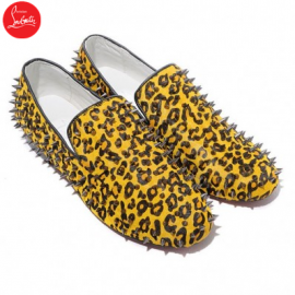 Christian Louboutin Rolling Spikes Loafers Yellow