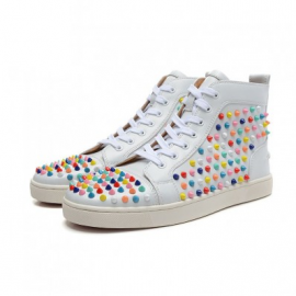 Christian Louboutin Louis Colorful Spikes Mens Flat