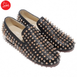 Christian Louboutin Rolling Spikes Loafers Black