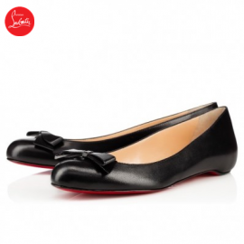 Christian Louboutin simplenodo flat Black Leather Womens Balleri