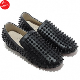 Christian Louboutin Rolling Spikes Loafers Black