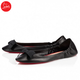 Christian Louboutin air loubi Black Leather Womens Travel-slippe