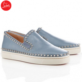 Christian Louboutin Pik Boat Sandals Light Grey