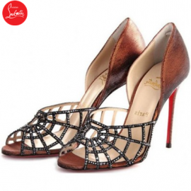 Christian Louboutin Aranea 100 Lurex Embellished Pumps Sandals