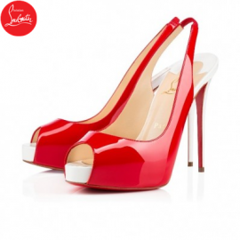 Christian Louboutin private number Rubis White 120mm Patent Leat