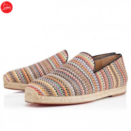 Christian Louboutin relax flat Multi Leather Mens Espadrilles