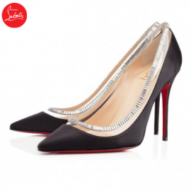 Christian Louboutin paulina strass Silver 100mm Strass Satin Women