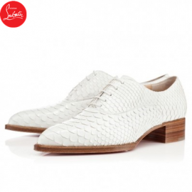Christian Louboutin zazou flat Glacier Python Womens Loafers Flat