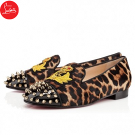 Christian Louboutin intern flat Leopard Printed Pony Womens Loaf