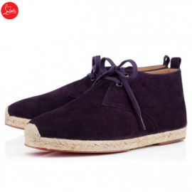 Christian Louboutin Alentejohn Flat Eclipse Suede Mens Espadrill